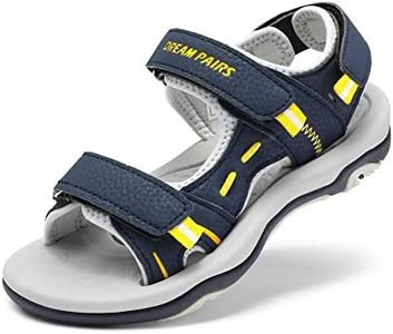 DREAM PAIRS Boys Girls Sandals Kids Athletic Summer Sports Water Shoes for Toddler/Little Kid/Big Kid,Size 6 Big Kid,Dark/Blue,170891_K
