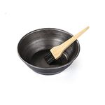 Vismay’s Handmade Iron Henna Bowl with Wooden Brush Mehandi Katora Heena Kadhai Kadai Karahi Durable Loha Katori for Mehendi Wok Kavala Ideal for Personal Salon & Spa Hair Mask Make In India- 7.5 inch