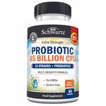 BioSchwartz Probiotic 65 Billion - Probiotics with Prebiotic for Women & Men - Lactobacillus Acidophilus Digestive Health Capsules - Targeted Release Technology - Shelf Stable Supplement Non-GMO -30ct