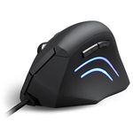 [Programmable] Perixx PERIMICE-508, Wired Programmable Vertical Ergonomic Mouse - 1000/1600 dpi - Natural Ergonomic Vertical Right handed Design