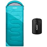 Pystuvo Sleeping Bag for Adults,4 Season Sleeping Bag,Lightweight,Waterproof Indoor & Outdoor Use,Comfortable Sleeping Sackfor Kids,Teens & Adults for Hiking,Backpacking and Camping,Blue