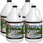 Nature's Freedom 75% Concentrated Vinegar – 4 Gallon Pack Industrial Strength Cleaning Vinegar for Home & Garden, NSF Certified