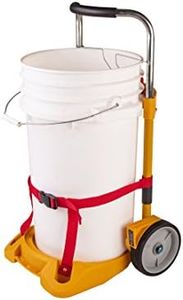 Bucket Buggy Bucket Mover Wheeled Carrier for 5- to 7-Gallon Buckets for Gardening, Painting, Salt, Sand, Janitorial, Tool Buckets