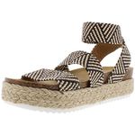 Steve Madden Women's Kimmie Wedge Sandal, Black Multi, 9 M US