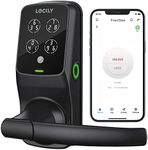 Lockly Secure Plus, RFID Card Smart Lock, Keyless Entry Door Lock, PIN Genie® Keypad, 3D Biometric Fingerprint Sensor, Auto Lock - Matte Black (PGD628FCMB) - Latch Edition