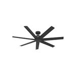 Hunter Indoor/Outdoor Ceiling Fan, Bedroom Ceiling Fan, Modern Ceiling Fan Without Light, AAA-rated, Matte Black