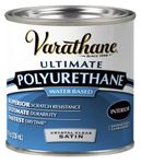 Rust-Oleum Varathane 200261H 1/2-Pint Interior Crystal Clear Water-Based Polyurethane, Water-Based Satin Finish