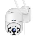 GENBOLT 2.5K WiFi Security Camera Outdoor With PoE, 2.4/5GHz Dual WiFi CCTV Camera with Auto Tracking, Human/Vehicle Detection Pan Tilt Home Surveillance IP Camera with Siren Alarm