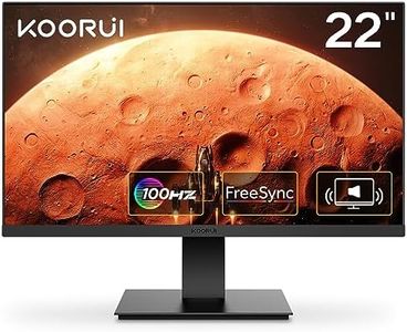 KOORUI Monitor 21.5 Inch Gaming Monitor FHD 1080P/Full HD 100HZ PC Monitor VA Panel LCD Display with Speakers Adpitive sync (HDMI/VGA/VESA Compatible/Audio Terminal) S01