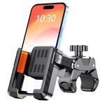 Rolgno Bike Phone Holder, [Unobstructed Lens] Universal Motorcycle Phone Mount, [Super Sturdy] Phone Holder for Bike, Compatible with iPhone 16/15/14 Pro Max/S24 Ultra and More 4.7”-7” Cell Phones