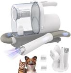 ADVWIN Pet Grooming Vacuum Kit 5 in 1,Dog Cat Hair Vacuum 1.8L, Pet Grooming Tools,Shedding Deshedding,Clipper,Cleaning Brush,Low Noise Hair Remover