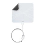 Winegard FL5500A FlatWave Amplified Razor Thin HDTV Indoor Antenna, Black/White