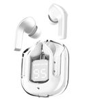 Gizitacore in-Ear Wireless Earbuds, Ultrapods max TWS Bluetooth Earphones with Charging Case and LED Digital Display, Microphone, Works with iPhone Android and Bluetooth Devices (White)
