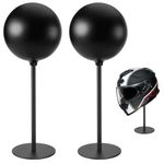 2 Pack Motorcycle Helmet Stand, Desktop Helmet Display Holder with Stable Base for Helmets, Caps, Hats, Wigs, Motorcycle Helmet Accessories