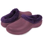 Lakeland Active Women's Lorton Fleece Lined Garden Clogs - Plum - 5 UK