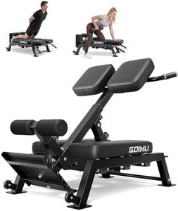 GOIMU NB01 Nordic Hamstring Curl Roman Chair, Adjustable Back Extension Bench, 300LB Hyperextension Bench with Thick Steel Frame, for Lower Back, Glute & Core Training, Home Gym Equipment, Black