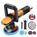 SHINEJACK Car Buffer Polisher, 750w Dual Action Polisher for Car Detailing, 9mm Long-Throw Orbital Polisher with 6-Speed Adjustable (2500-6500r)