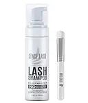 STACY LASH Eyelash Extension Shampoo + Brush / 3.38 fl.oz / 100ml / Eyelid Foaming Cleanser/Wash for Extensions & Natural Lashes/Safe Makeup Remover/Supplies for Professional & Home Use