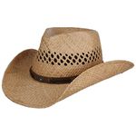 Stetson Rifterson Western Raffia Hat Men - Straw Sun Spring-Summer - S (54-55 cm) Nature