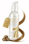 Vitamins Hair Serum Keratin Treatment - Biotin Collagen & Coconut Oil Hydrating Moisturiser for Frizzy Dry Damaged Hair - Anti Frizz Heat Protection for Curly Wavy Straight Locks