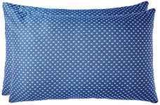 Amazon Brand - Solimo Premium Microfiber Bed Pillow Set ( Blue and White, 43 x 69 cm , Standard , 2 Piece )