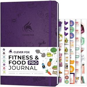 Clever Fox Fitness & Food Journal PRO – Daily Workout & Meal Planner for Women & Men – Exercise & Weight Loss Diary Notebook, 7.3x10.4” (Purple)