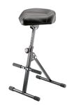 K&M Stands 14045 Black Ergonomic Stool with Height and Angle Adjustment