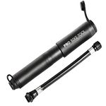 PRO BIKE TOOL Mini Bike Pump Classic - Fits Presta & Schrader Valves - up to 100 PSI / 6.9 Bar - Bicycle Tire Pump for Road and Mountain Bikes - Small, Portable and Compact Hand Frame-Mounted Pump