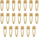 Alligator Hair Clips 20pcs Gold Metal Hair Clamps DIY Hairbow Hairpin Crafts Accessory for Arts Crafts Projects Hair Styling and Makeup (Type A)