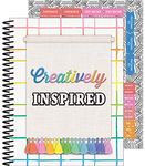 Carson Dellosa Creatively Inspired Teacher Planner, 8" x 11" Spiral Bound With Planner Stickers, Undated Daily Planner, Colorful Weekly Planner & Monthly Planner, Classroom Organization