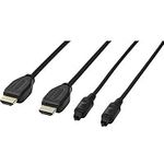 Dynex 6ft HDMI Cable and 6ft Optical Audio Cable - Black