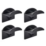 4Packs Hat Stand Self Adhesive Holders Multifunctional No Drilling Display Rack Storage Hat Hooks Household Wall Mounted Organizer Hangers Strong Durable Baseball Caps Shelf Clothes Door Closet(Black)