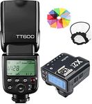 Godox TT600 HSS 1/8000S 2.4G Wireless GN60 Flash Speedlite Built in Godox X System Receiver with X2T-N Trigger Transmitter Compatible Nikon Camera