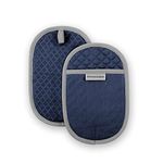 KitchenAid Asteroid Oval Pot Holder 2-Pack Set, Blue Willow, 6.5"x10"