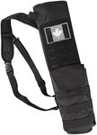 KRATARC Archery Lightweight Back Arrow Quiver Dual Use Foldable Compact Hip Arrows Bag with Molle System Pocket Hanged for Target Shooting Hunting (Flap Pocket)