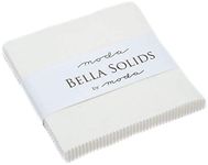 Moda Bella Solids Off White Charm Pack; 42 - 5" Squares