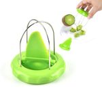 ICSTM Kiwi Peeler,Easy-Grasp Kiwi Tool,2-In-1 Stainless Steel Kiwi Fruit Peeler and Kiwi Cutter for Kiwi,Dragon Fruit, Etc (Green)