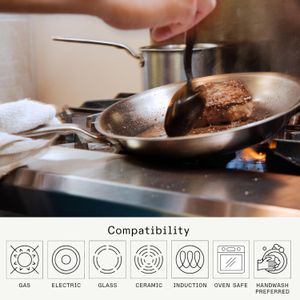 Made In 12-Inch Stainless Steel Frying Pan – Professional Cookware