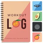 Workout Planner for Daily Fitness Tracking & Goals Setting (A5 Size, 15x20cm, Peachy Pink) - Men & Women Home & Gym Training Diary - Log Book Journal for Weight Loss - by Workout Log Gym