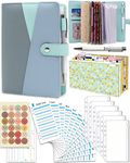 Budget Binder, Ginmlyda Budget Binder with Cash Envelopes Budget Sheets, Zipper PVC Pockets Stickers & Pen 28pcs Money Organizer