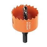 Meccion Bi-Metal Hole Saw Drill Bit 50mm HSS Fast Hole Cutter with Arbor and Centring Drill for Wood, Sheet Metal, Plasterboard, Iron, Plastic (2 inch)