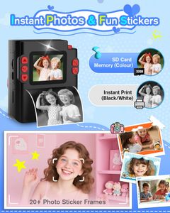 MYSTILUCK Kids Instant Print Camera – Black
