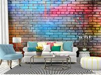 SKIWAMural 144" Wx100 H Self Adhesive Wallpaper Roll Paper Graffiti Wall Colorfuls and Pictures Peel and Stick Wallpaper Decorative Wall Mural Posters Home Covering Interior Film