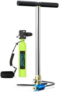 CHIKADIV Mini Scuba Tank with Pump,Portable Diving Tank,Lung Tank for Snorkeling Diving, Reusable Scuba Diving Kit Gear with Pump Underwater Breathing Training, Emergency Rescue(C Green)