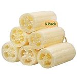 UCINNOVATE Natural loofah shower, Premium Loofahs, loofah Sponge, Shower Loofah, Exfoliating Luffa Bath Sponge, No Bleaching Shower Loofah Body Wash Scrubbers for Removing Dead Skin - 6 Pack