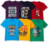 T2F Boys Solid Regular Fit T-Shirt Pack of 6(Bys-Tsrt-01_Multicoloured_7 Years-8 Years)