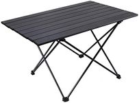 RISEPRO Portable Camping Table, Large Lightweight Folding Table with Aluminum Table Top and Carry Bag, Easy to Carry, Ideal for Outdoor, Camping, Picnic, Cooking, Beach, Hiking, Fishing 68 X 46 X 40cm