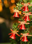 CraftVatika Christmas Tree Decoration Items, Red Jingle Bell for Christmas Tree Set of 6 Hanging Ornaments Items, Xmas Tree Decoration Items, Christmas Party Supplies, (1 Packet) (6 Pcs)