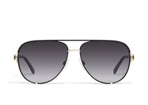Quay - Sunglasses for Men & Women, Aviator Lenses with UV Protection, Oversized Sunglasses, Black, High Key Twist Large