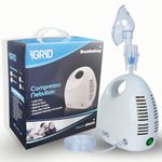 iGRiD Ultra Compact & Low Noise Compressor Nebulizer For Children & Adults, Electric Inhaler, Nebulizes Liquid Medication, For Cold, Asthma & Respiratory Diseases